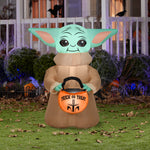 Load image into Gallery viewer, Gemmy Airblown Inflatable The Child w/Treat Sack Star Wars, 3.5 ft Tall, Brown
