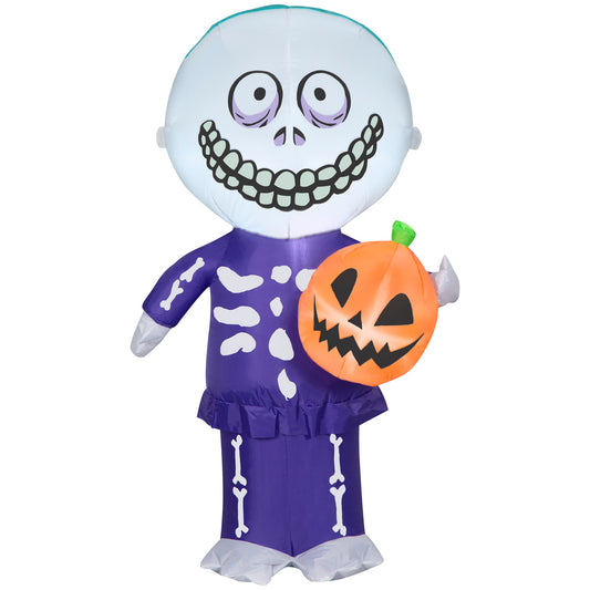 4-Ft Barrel with Jack O’ Lantern Halloween Inflatable