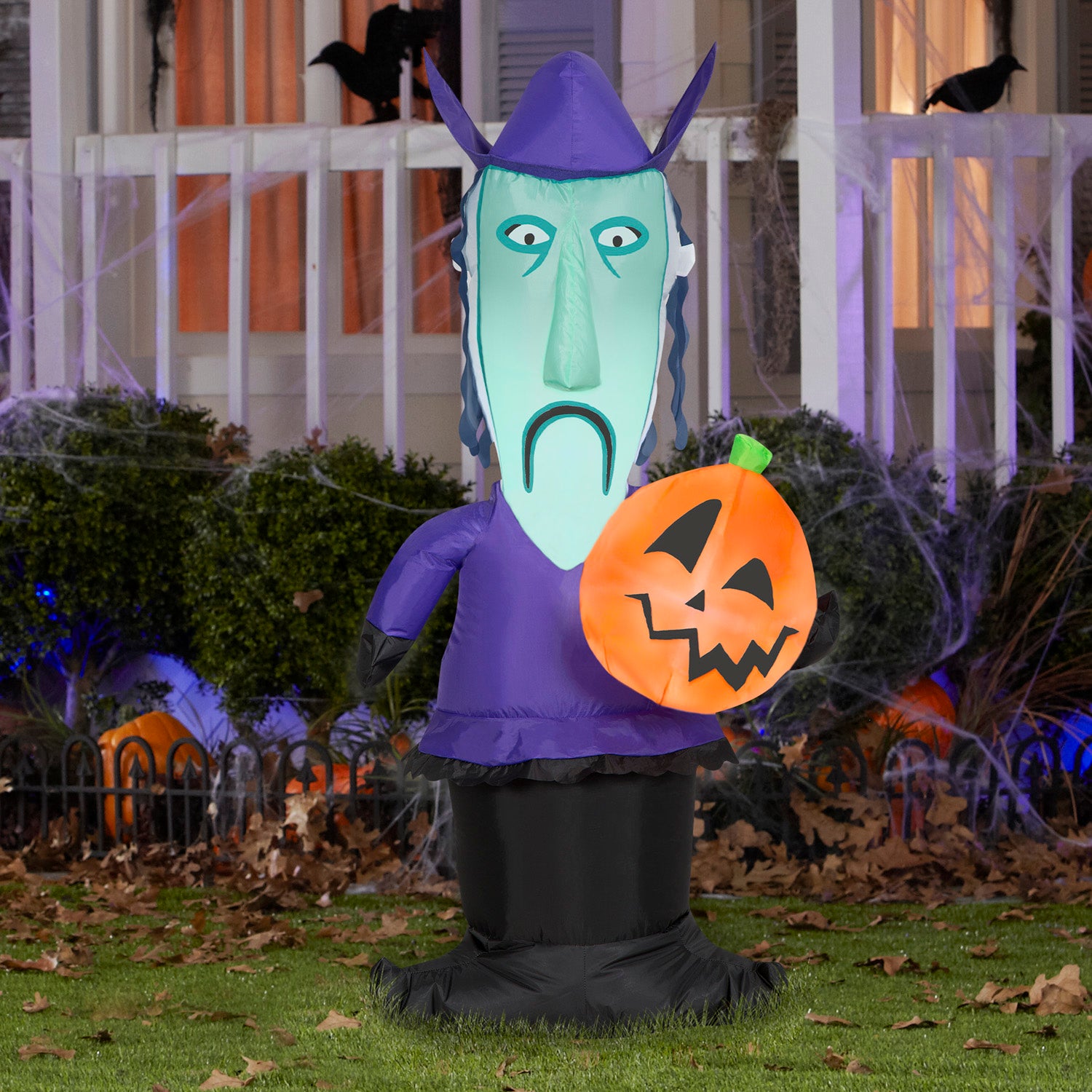 Gemmy Halloween Inflatable Shock with Jack O' Lantern, 4 ft Tall, Multi