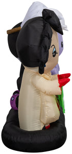 Gemmy Airblown Disney Villians Scene Disney, 4 ft Tall, Green