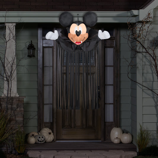 Door Hanger Mickey Head w/Streamers, 6.5 ft Tall, Black lifestyle