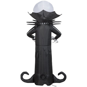 Gemmy Airblown Inflatable Jack Skellington w/Stylized Collar Disney, 3.5 ft Tall, Multicolored