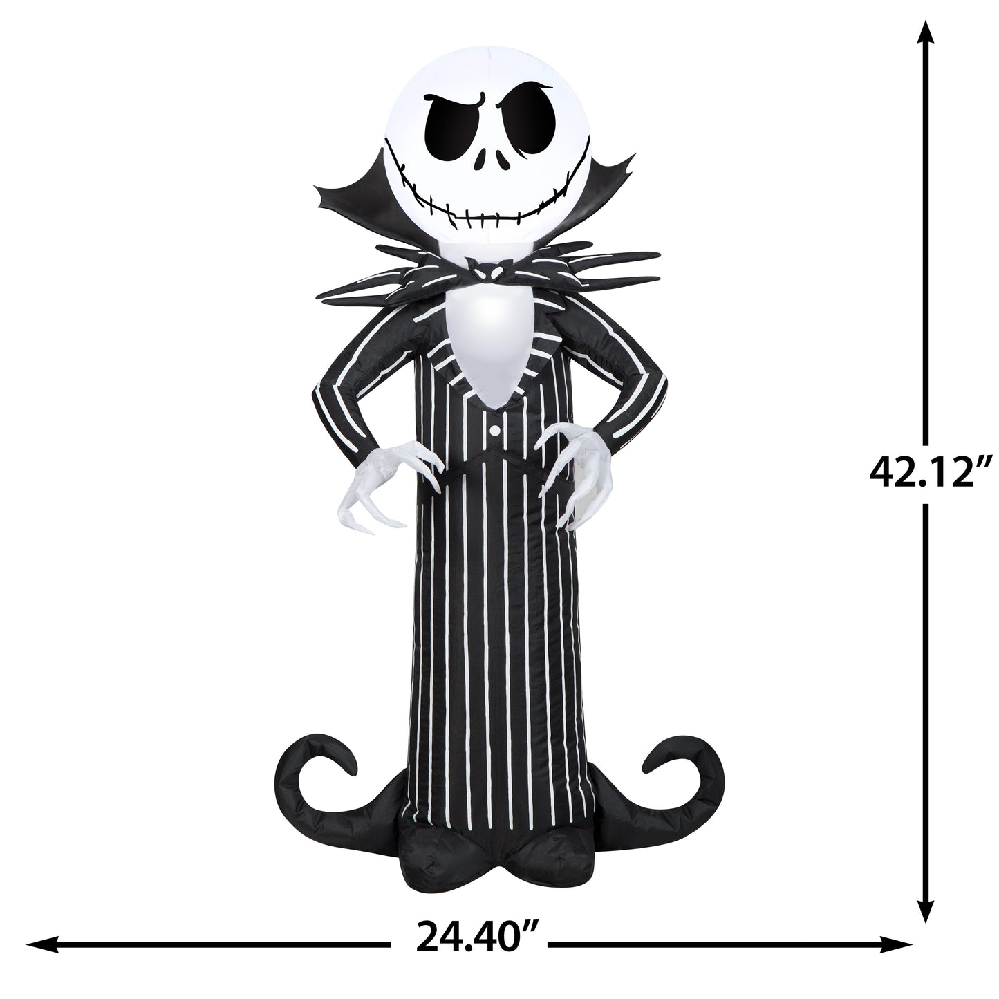 3.5-Ft Disney Jack Skellington Halloween Inflatable dimensions