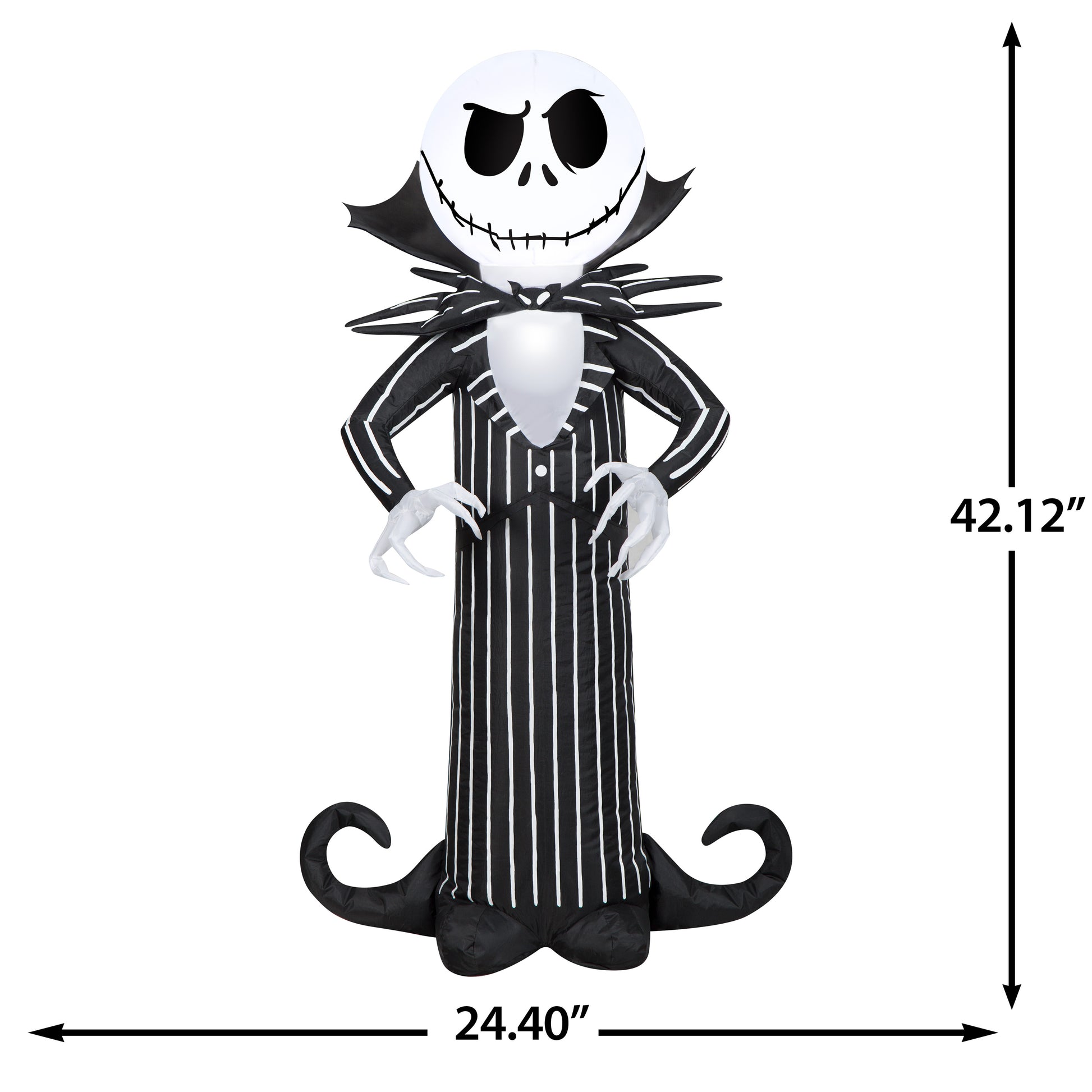 3.5-Ft Disney Jack Skellington Halloween Inflatable dimensions