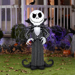 Load image into Gallery viewer, Gemmy Airblown Inflatable Jack Skellington w/Stylized Collar Disney, 3.5 ft Tall, Multicolored
