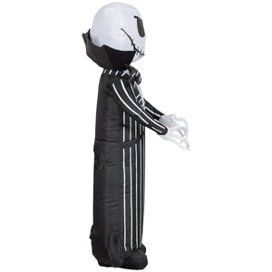 Gemmy Airblown Inflatable Jack Skellington w/Stylized Collar Disney, 3.5 ft Tall, Multicolored