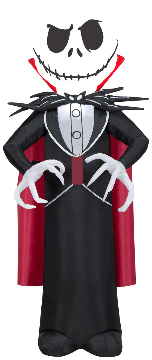 Inflatable Jack Skellington as Vampire, 3.5 ft Tall, black