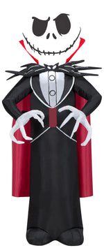 Load image into Gallery viewer, Gemmy Airblown Inflatable Jack Skellington as Vampire, 3.5 ft Tall, black
