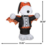 Load image into Gallery viewer, Gemmy Airblown Inflatable Snoopy w/Orange Vampire Print Peanuts, 3 ft Tall, Multicolored
