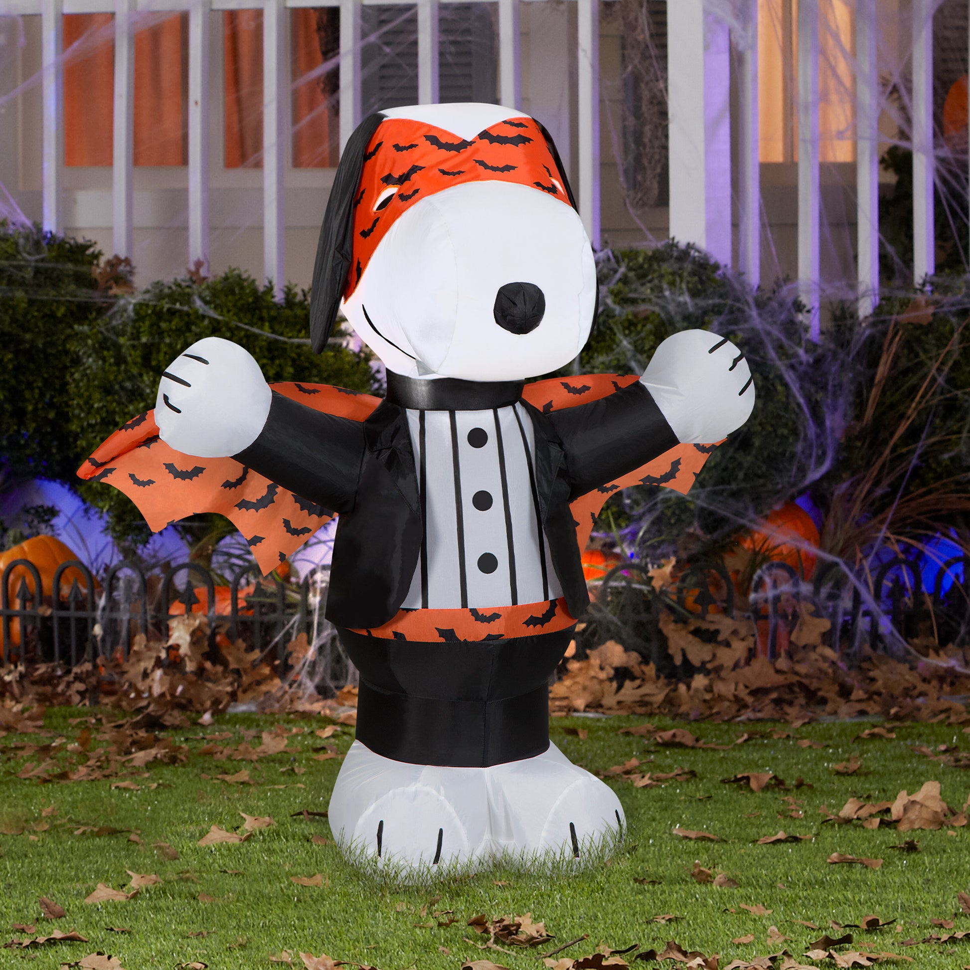 3-Ft Peanuts Snoopy Vampire Halloween Inflatable lifestyle