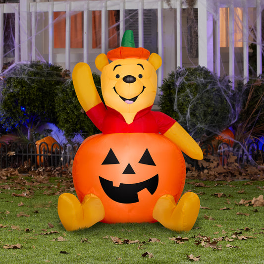 3-Ft Disney Winnie the Pooh Pumpkin Halloween Inflatable lifestyle