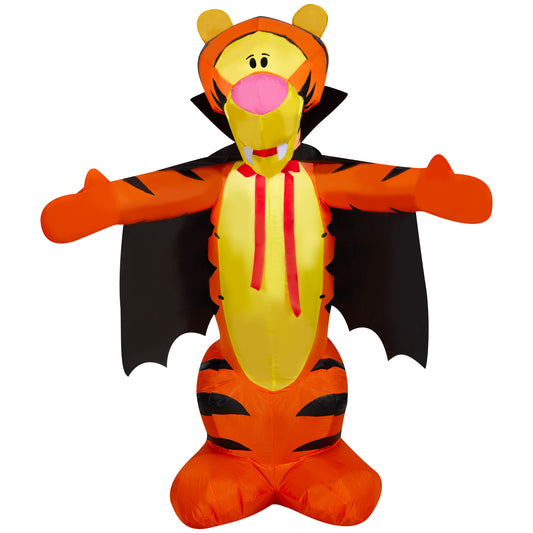 Gemmy Airblown Inflatable Tigger as Vampire Disney, 3.5 Ft. Tall, Orange