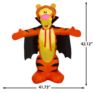 Gemmy Airblown Inflatable Tigger as Vampire Disney, 3.5 Ft. Tall, Orange