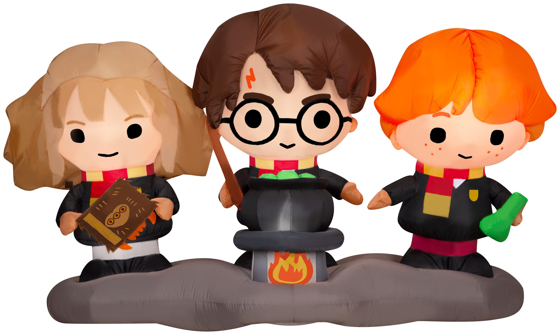 Harry, Ron, and Hermione w/Cauldron Scene WB, 4.5 ft Tall