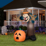 Load image into Gallery viewer, Gemmy Giant Animated Airblown Inflatable Haunted Scarecrow, 7.5 ft Tall, brown
