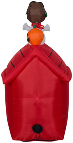 Load image into Gallery viewer, Peanuts  Airblown Inflatable Snoopy as Flying Ace on Dog House Peanuts, 3.5 ft Tall
