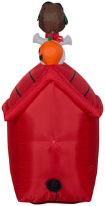Peanuts  Airblown Inflatable Snoopy as Flying Ace on Dog House Peanuts, 3.5 ft Tall