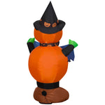 Load image into Gallery viewer, Gemmy Airblown Inflatable Pumpkin Witch , 4 ft Tall, Multi
