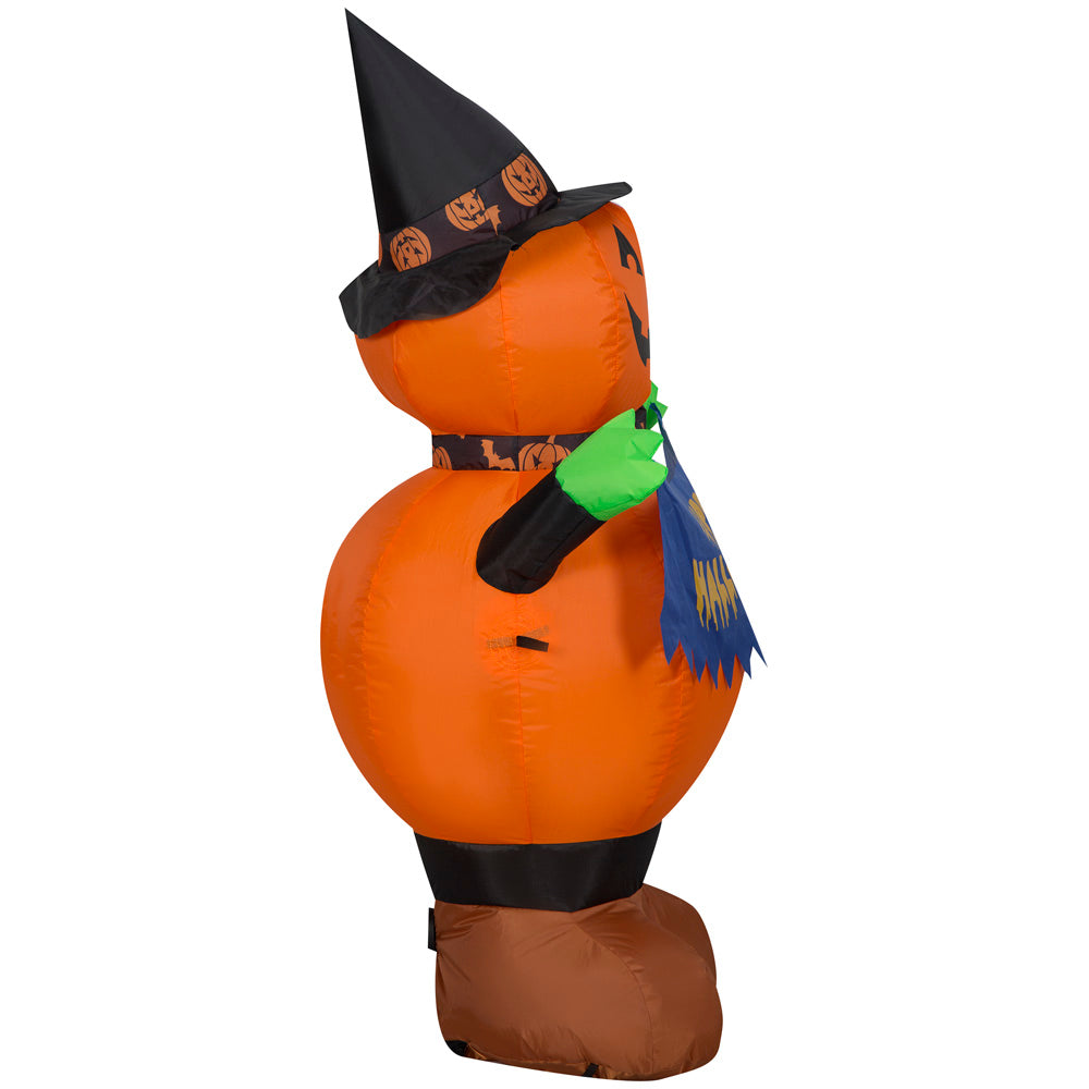 Inflatable Pumpkin Witch, 4 ft Tall image 3
