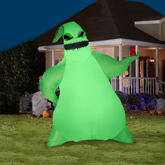 Giant Inflatable Oogie Boogie, 10.5 ft Tall, green lifestyle