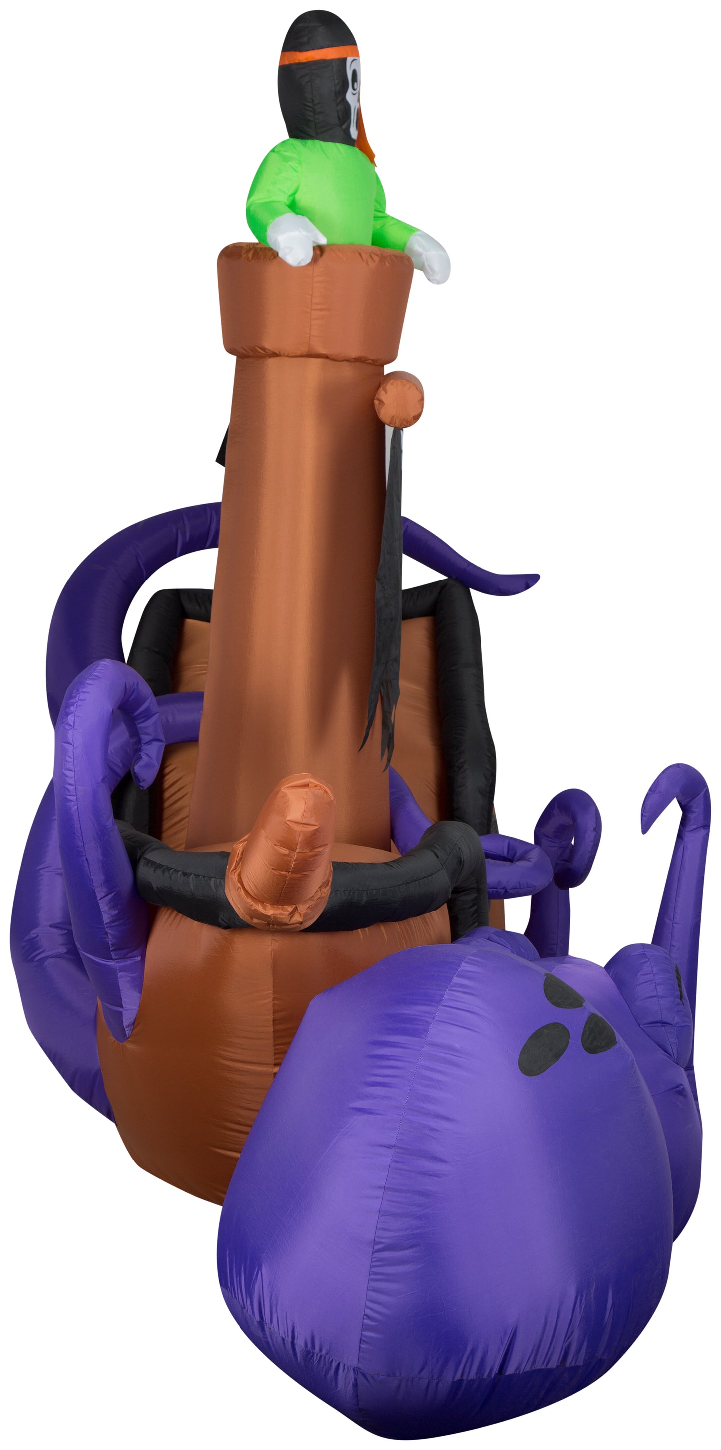 Inflatable Halloween Pirate Ship, 7.5 ft Tall, black image 2