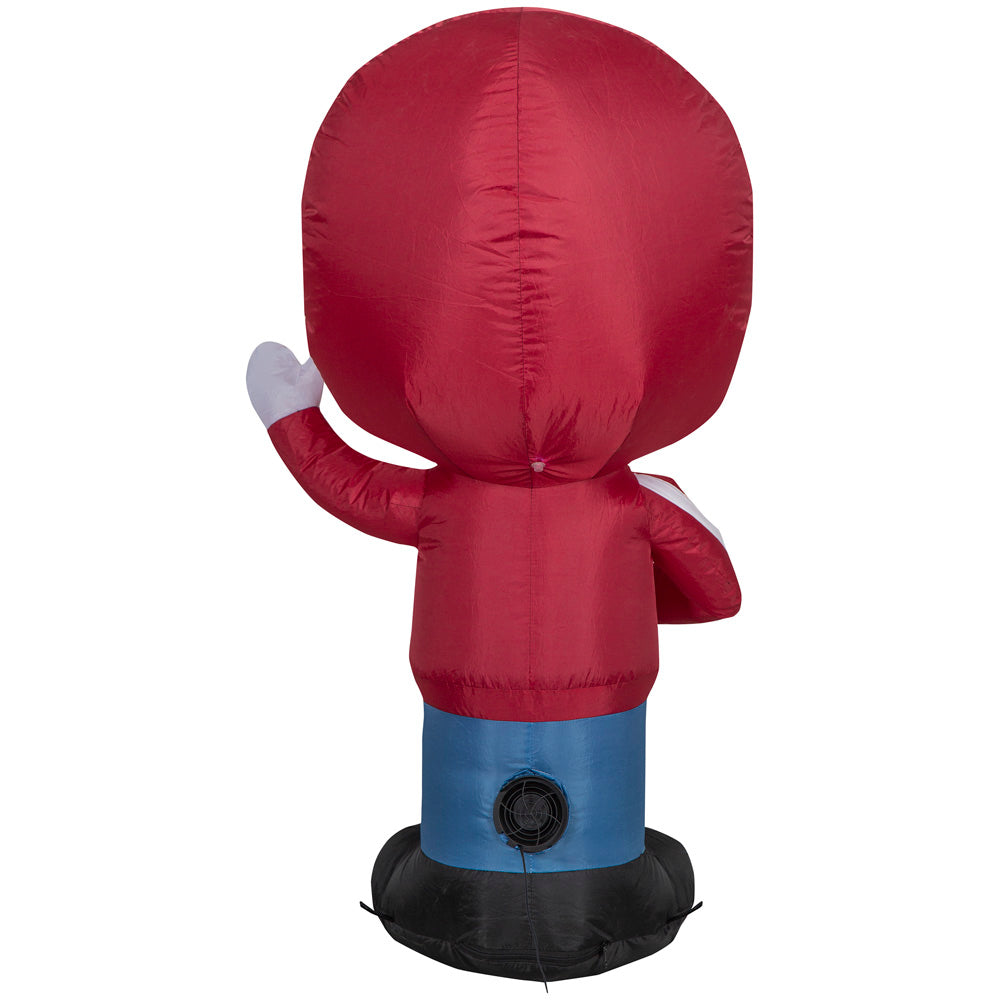 Gemmy Airblown Miguel from Coco w/Skull Disney, 3.5 ft Tall, Red