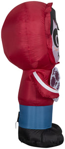 Gemmy Airblown Miguel from Coco w/Skull Disney, 3.5 ft Tall, Red