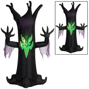 Gemmy Giant Animated Airblown Inflatable Scary Tree with Fire & Ice Light Effect, 10.5 ft Tall