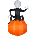 Load image into Gallery viewer, Gemmy Halloween Inflatable Jack Skellington on O&#39; Lantern, 9.5 ft Tall, Multi
