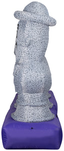 Gemmy Airblown Inflatable Haunted Mansion Scene with Music and Synchronized Light Show, 5.5 ft Tall, Blue