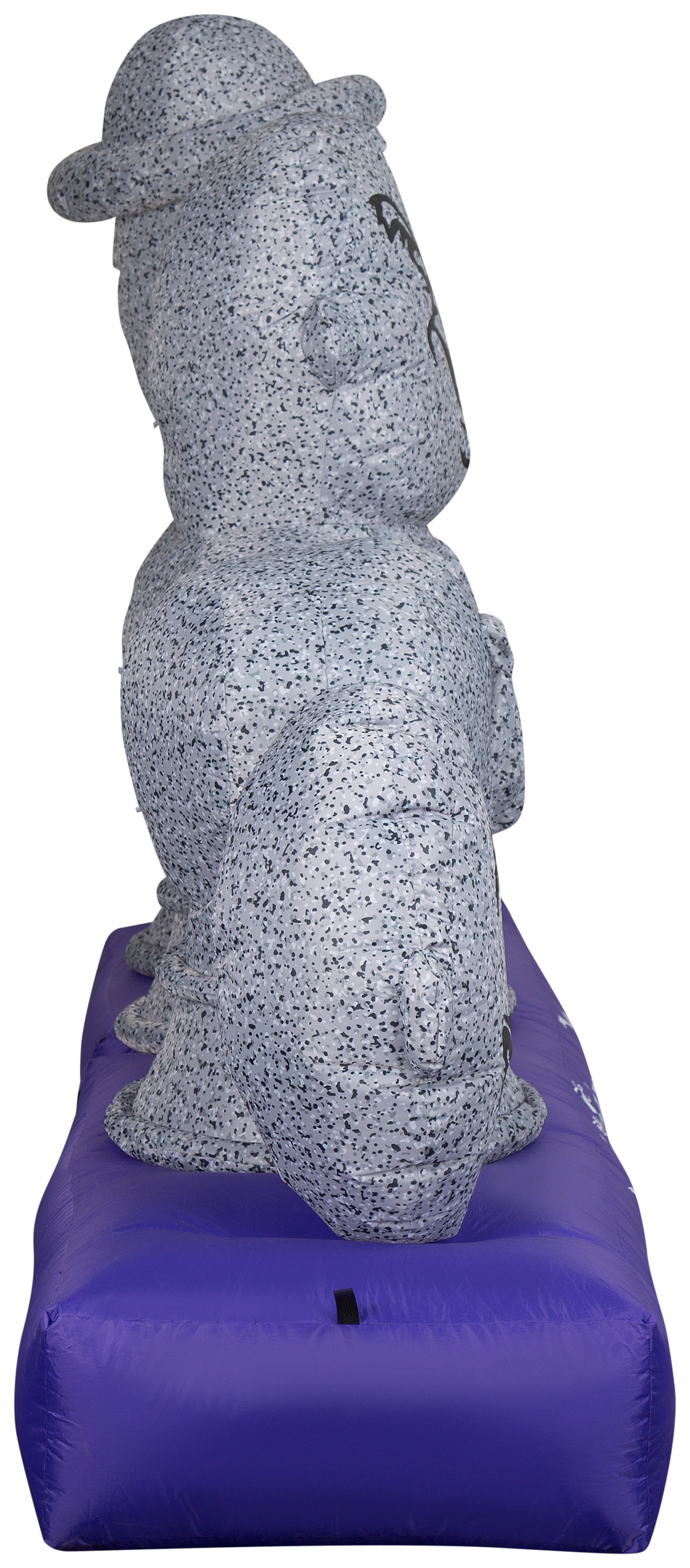 Gemmy Airblown Inflatable Haunted Mansion Scene with Music and Synchronized Light Show, 5.5 ft Tall, Blue