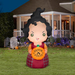 Load image into Gallery viewer, Gemmy Airblown Inflatable Hocus Pocus Mary w/Pumpkin Disney , 5 ft Tall, Multi
