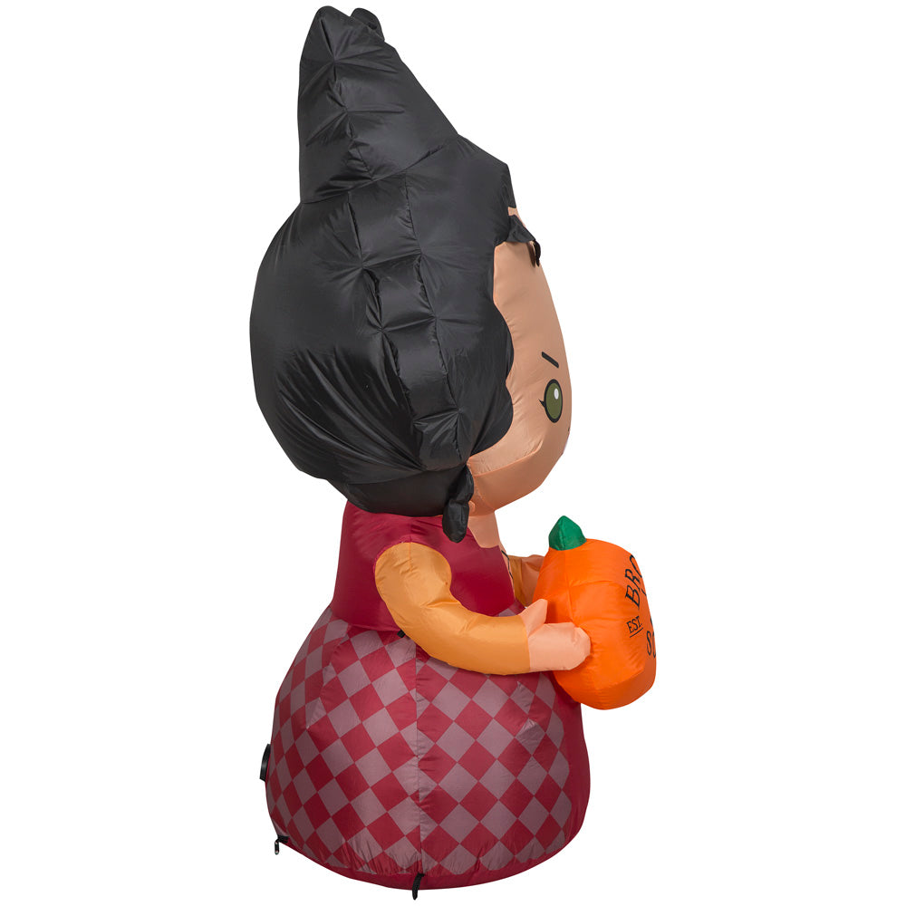Gemmy Airblown Inflatable Hocus Pocus Mary w/Pumpkin Disney , 5 ft Tall, Multi