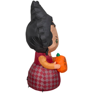 Gemmy Airblown Inflatable Hocus Pocus Mary w/Pumpkin Disney , 5 ft Tall, Multi