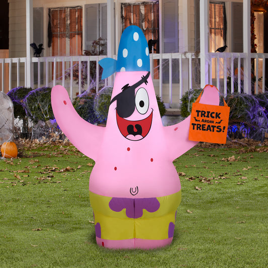 3.5-Ft SpongeBob Patrick Pirate Costume Halloween Inflatable lifestyle