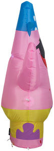 Gemmy Airblown Patrick in Pirate Costume holding Trick Sack Nick, 3.5 ft Tall, Multi