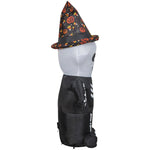Load image into Gallery viewer, Gemmy Airblown Inflatable Skeleton w/Witch Hat , 4 ft Tall, Multi
