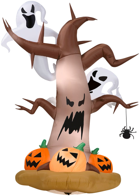 8' Dead Tree w/ Ghosts and Pumpkins Halloween Inflatable