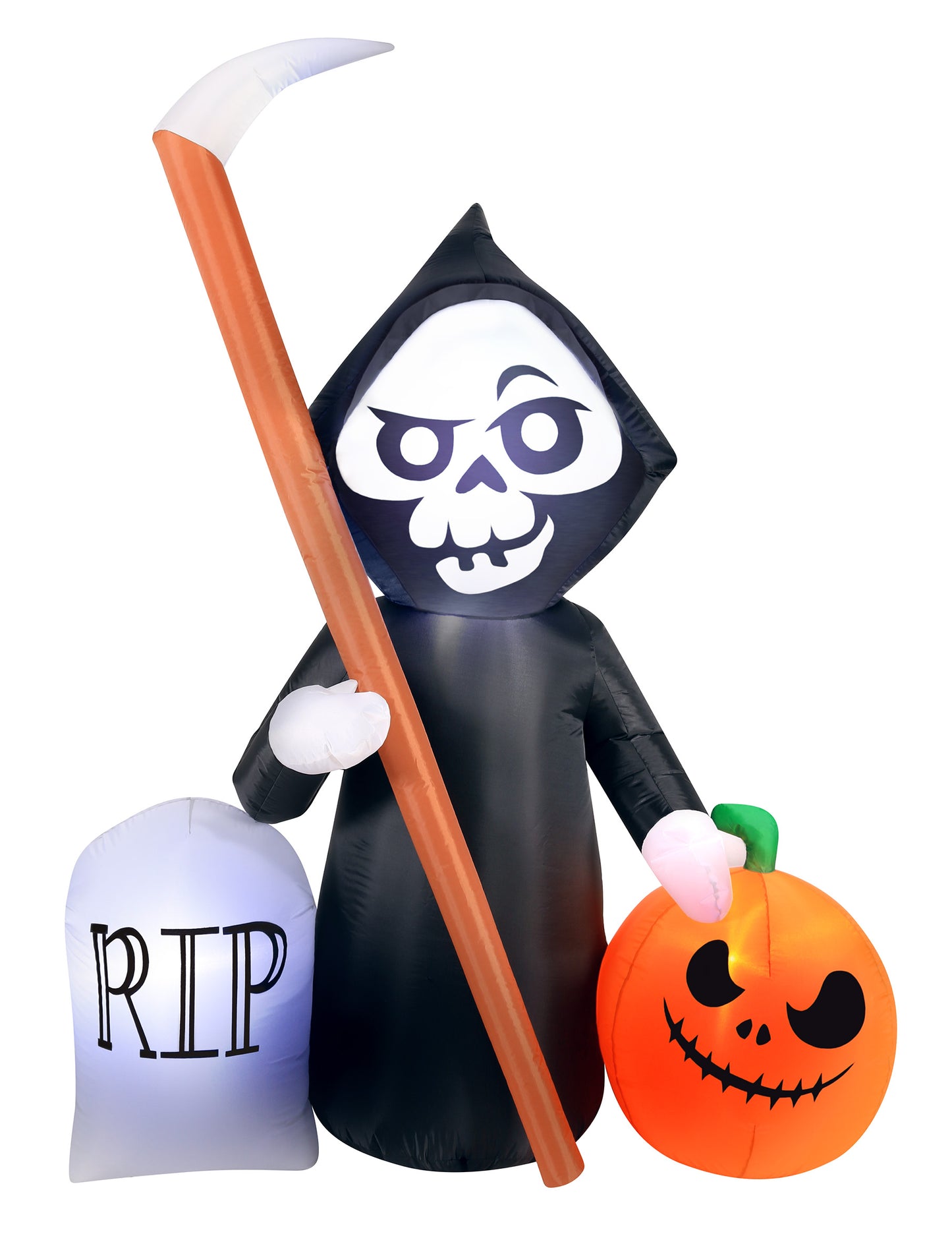 5.5' Inflatable Reaper and Pumpkin Scene
