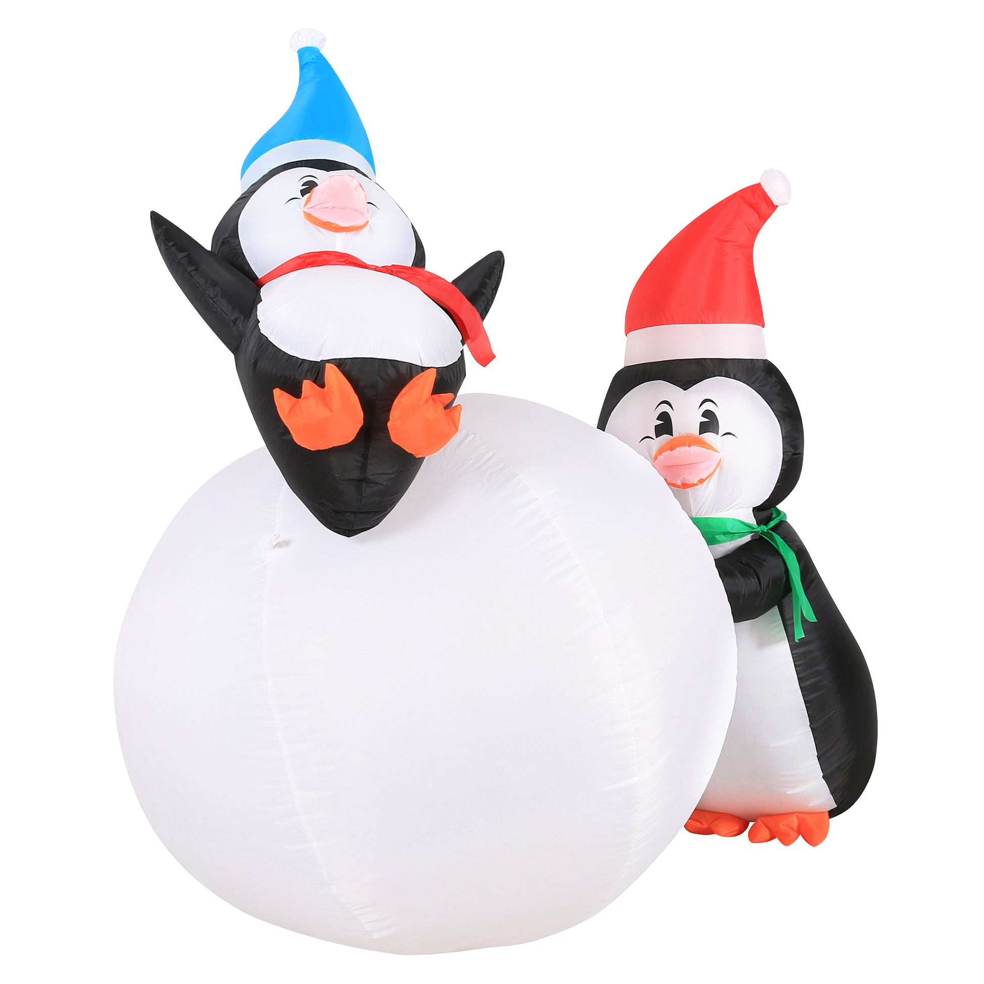 6' Inflatable PENGUINS With Swirling Lights Snowball image 3