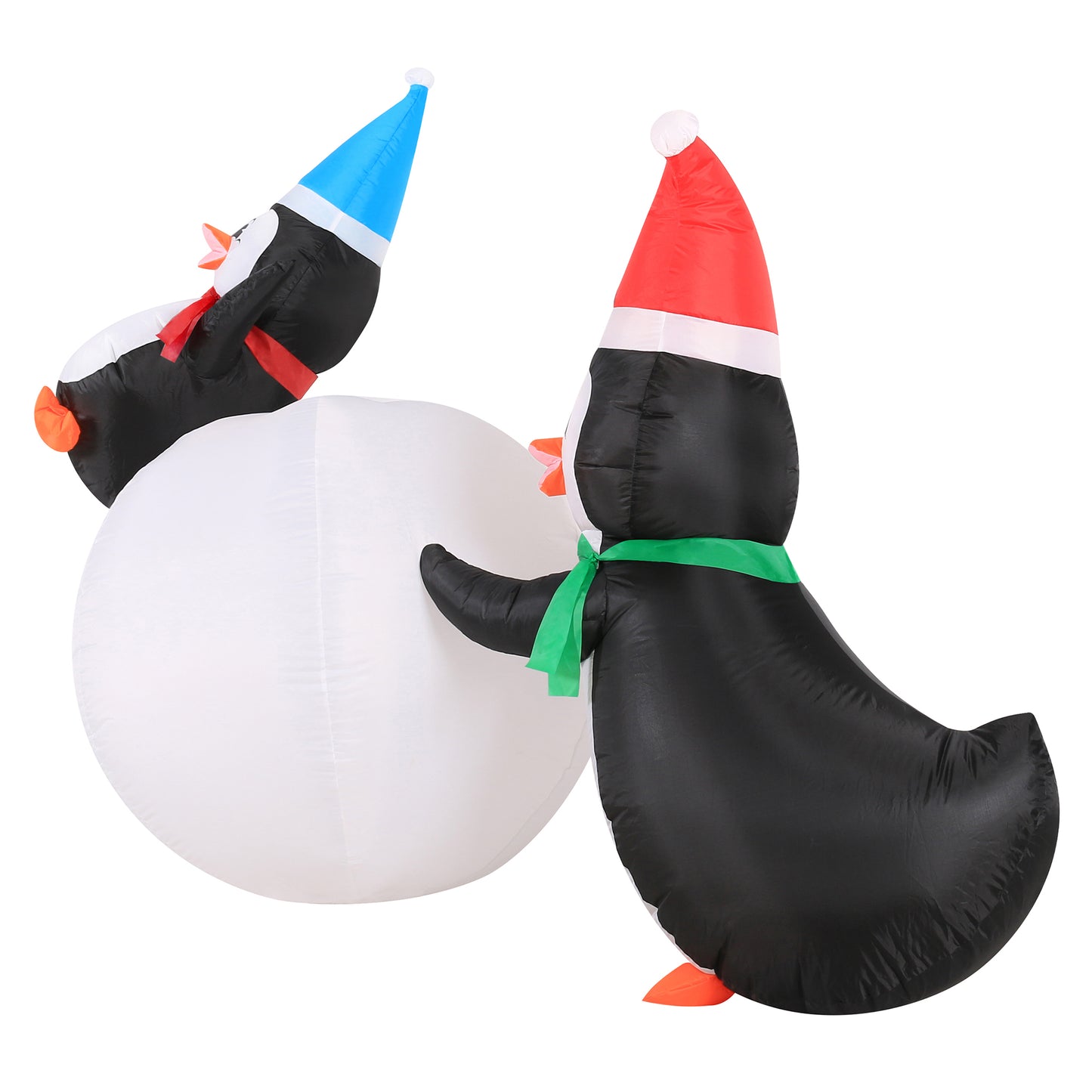 6' Inflatable PENGUINS With Swirling Lights Snowball image 4
