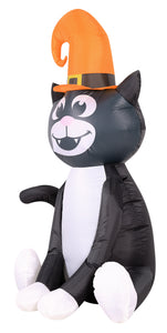Occasions 5' INFLATABLE BLACK CAT, 3.5 ft Tall, Multicolored