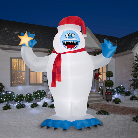 12-Ft Rudolph The Red-Nosed Reindeer Bumble with Santa Hat Christmas Inflatable lifestyle