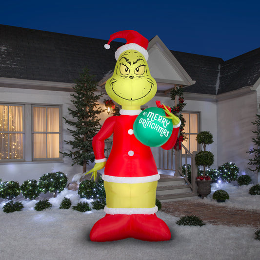 11-Ft Dr. Seuss Grinch with Ornament Christmas Inflatable lifestyle