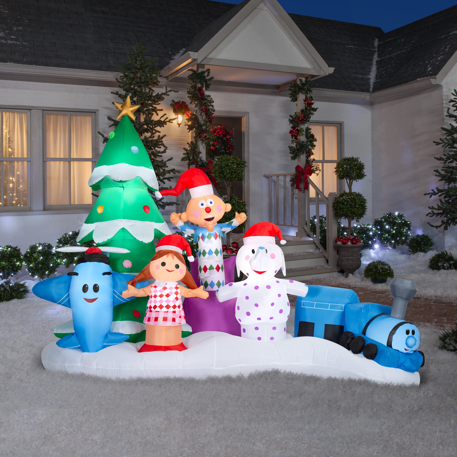 7-Ft Rudolph The Red-Nosed Reindeer Misfit Toys Scene Christmas Inflatable lifestyle