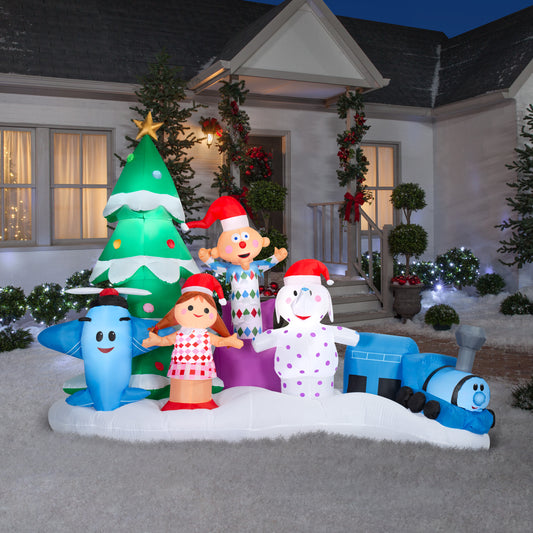 7-Ft Rudolph The Red-Nosed Reindeer Misfit Toys Scene Christmas Inflatable lifestyle
