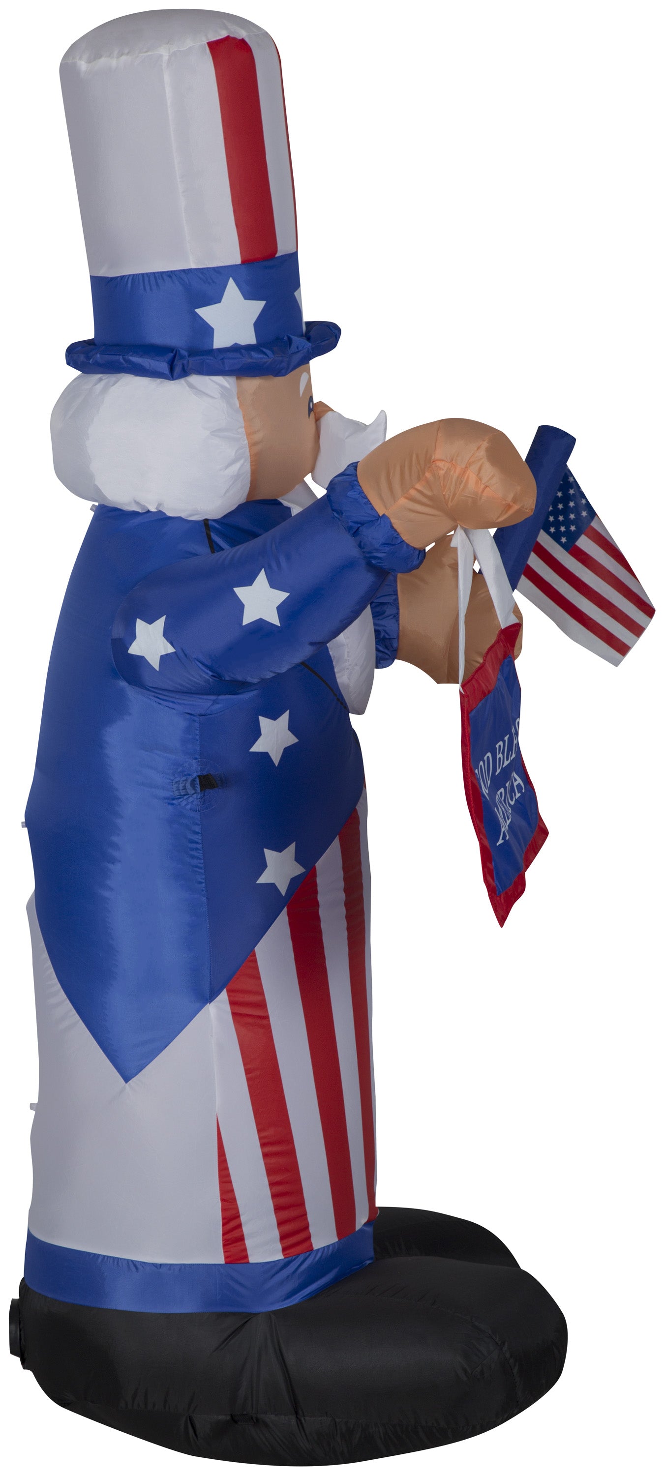 6' Uncle Sam w/Flag & Banner Spring Inflatable image 3