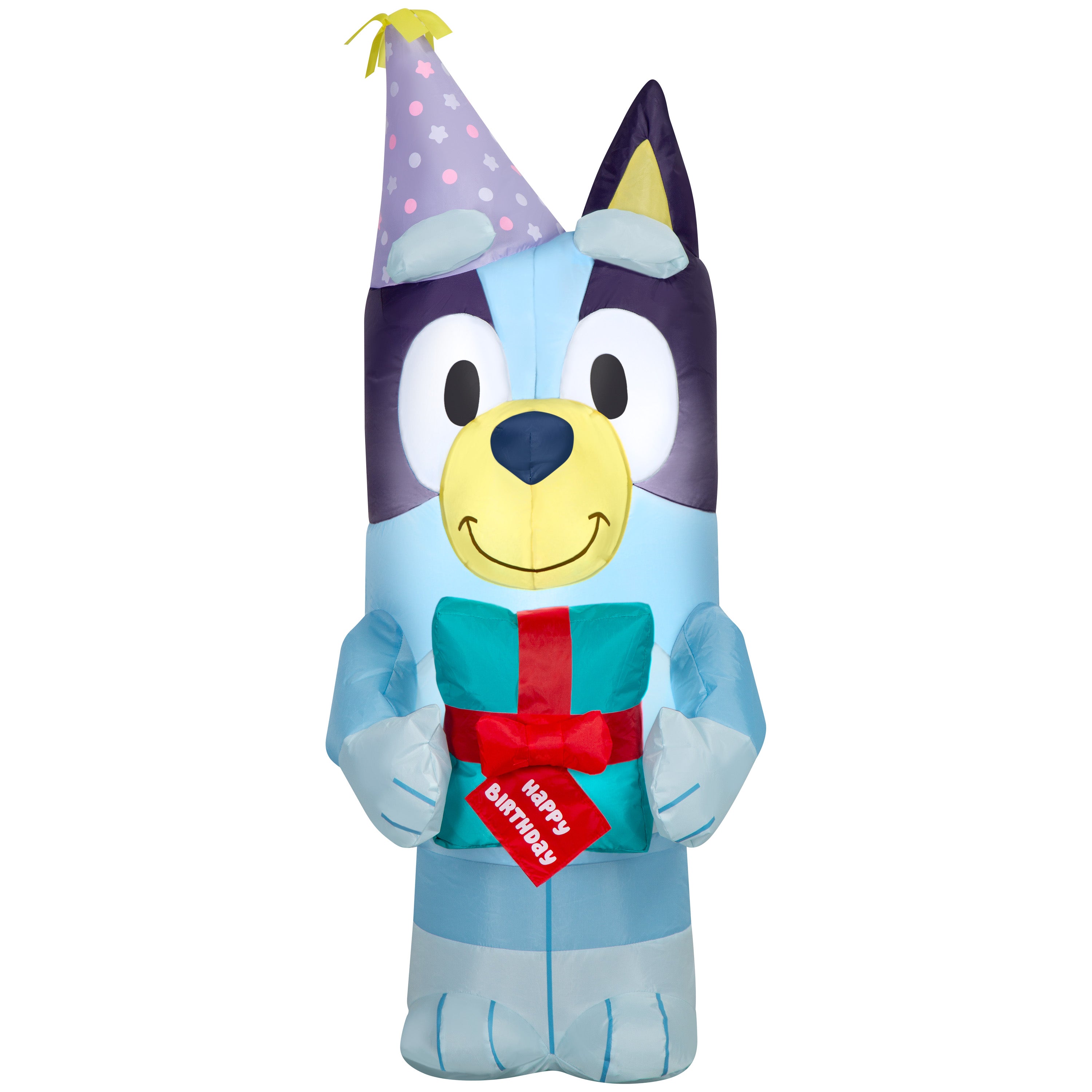 Gemmy Airblown Inflatable Birthday Bluey, 3.5 ft Tall, Blue