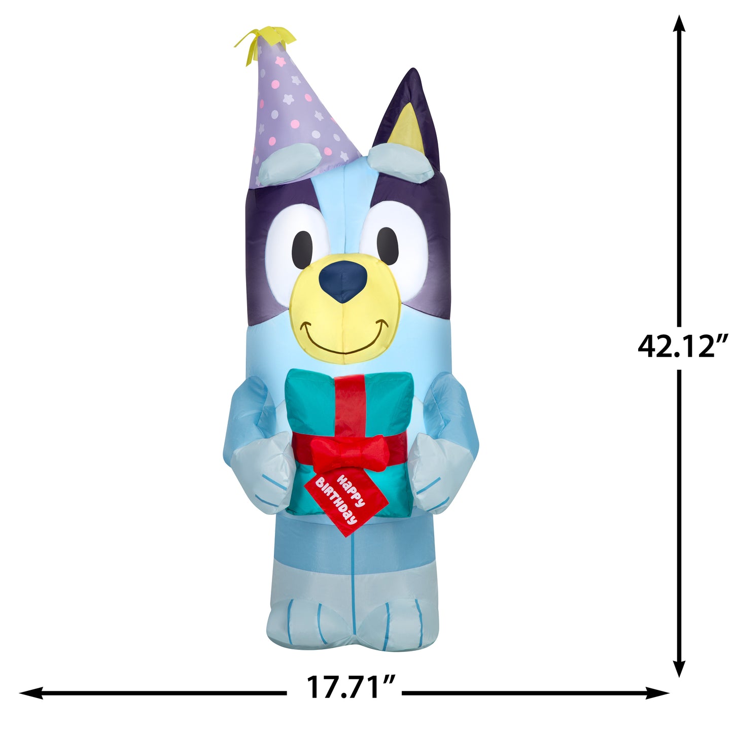 Inflatable Birthday Bluey, 3.5 ft Tall dimensions