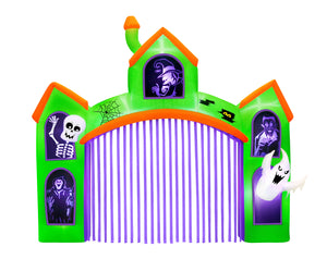 12' Inflatable Haunted Archway With Projection Silhouette